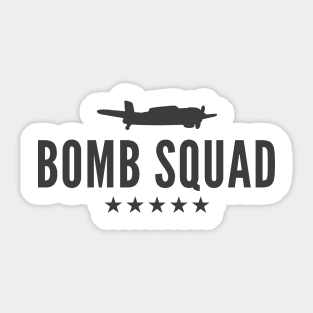 Bomb Squad Bomber Plane World War II Sticker